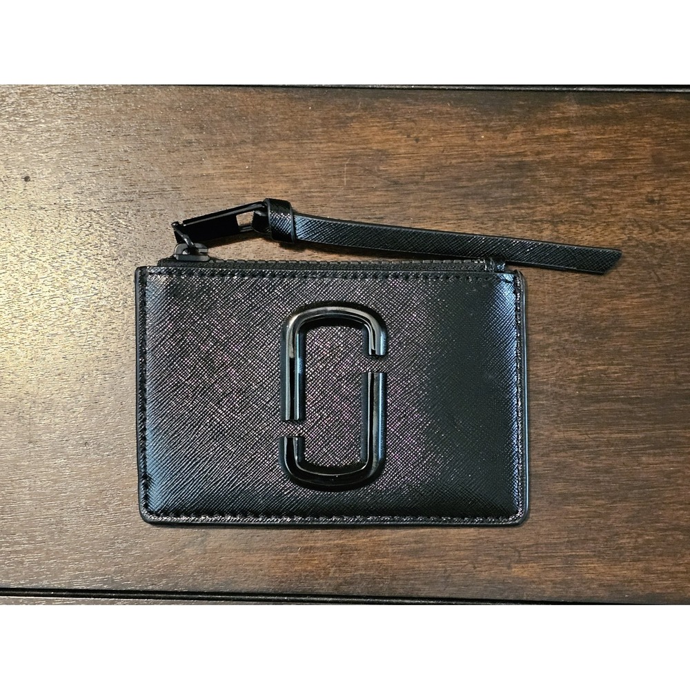 Marc‎ Jacobs Snapshot Card Wallet With Keychain Black Shimmer